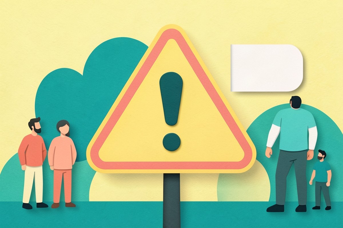 Illustration of a warning triangle with an exclamation mark, representing a disclaimer about informational content.